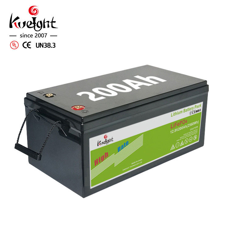 सोलर होम सिस्टम के लिए 12.8v 200ah 12V LiFePO4 बैटरी IP65 हाई साइकिल लाइफ बैटरी