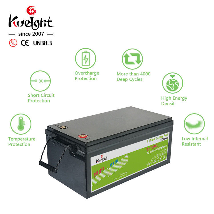 12.8v 200ah डीप साइकिल लिथियम आयन बैटरी सोलर सिस्टम ऑफ ग्रिड लिथियम बैटरी