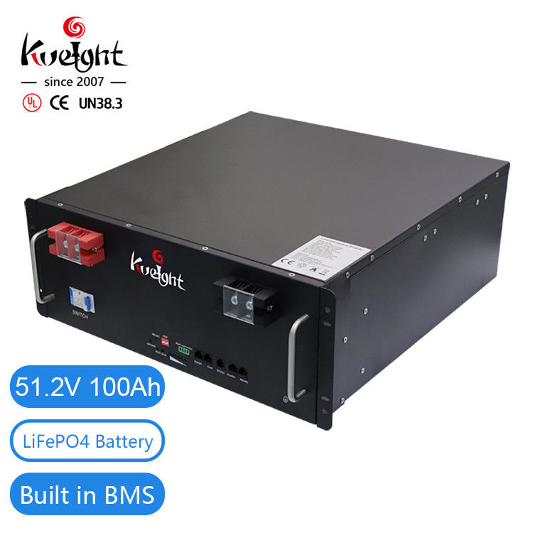 ऑफ ग्रिड सिस्टम के लिए 51.2v 100ah लिथियम बैटरी पैक सोलर सिस्टम बैकअप पावर