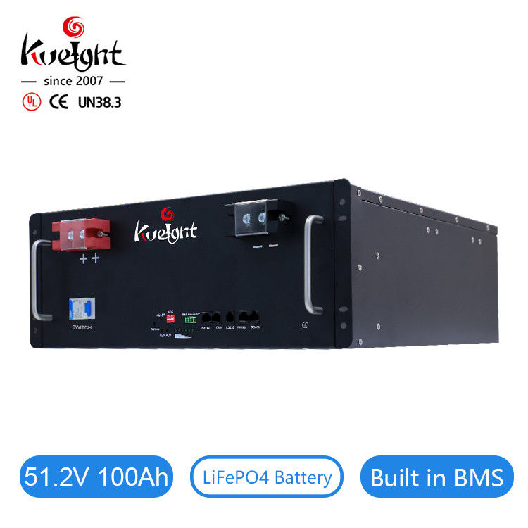 ऑफ ग्रिड सिस्टम के लिए 51.2v 100ah लिथियम बैटरी पैक सोलर सिस्टम बैकअप पावर